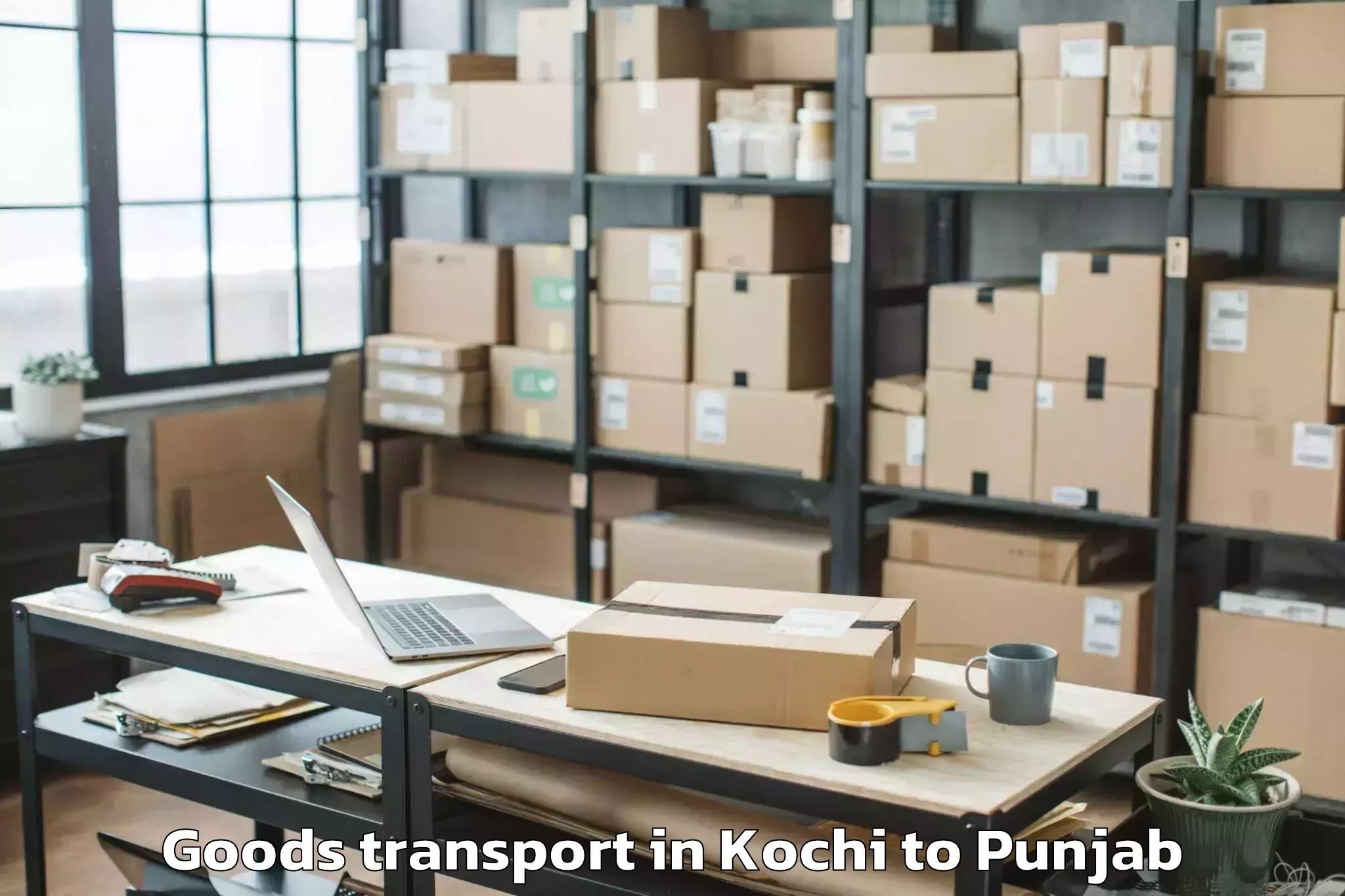 Book Kochi to Mall Of Amritsar Alpha One Goods Transport Online